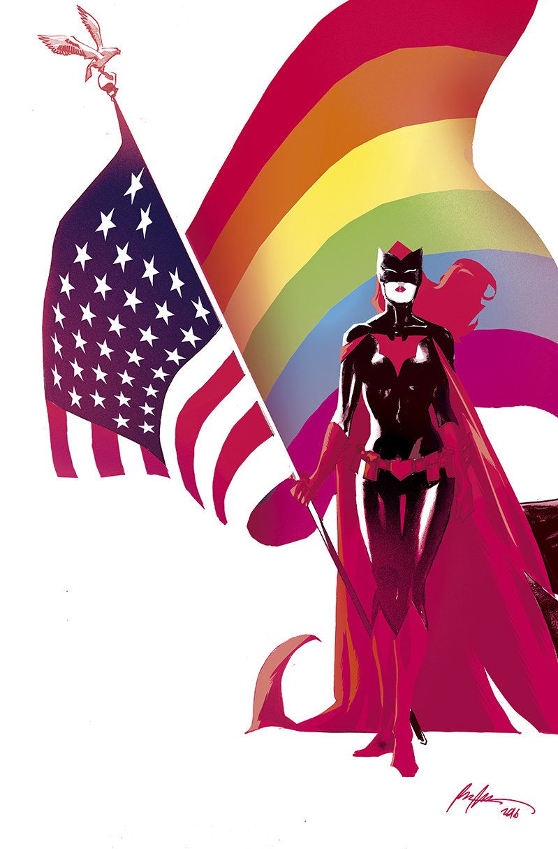 Batwoman illustration from Love is Love by Rafael Albuquerque.
