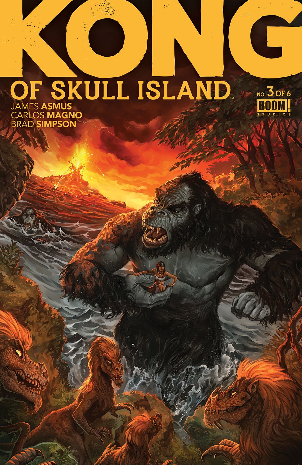 Kong of Skull Island #3 cover by Nick Robles.