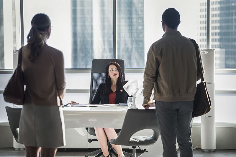 Supergirl -- The Adventures Of Supergirl -- Image SPG201a_0017 -- Pictured (L_R) Melissa Benoist Kara, Katie McGrath as Lena Luthor, and Tyler Hoechlin as Clark -- Photo: Diyah Pera/The CW -- Ã© 2016 The CW Network, LLC. All Rights Reserved
