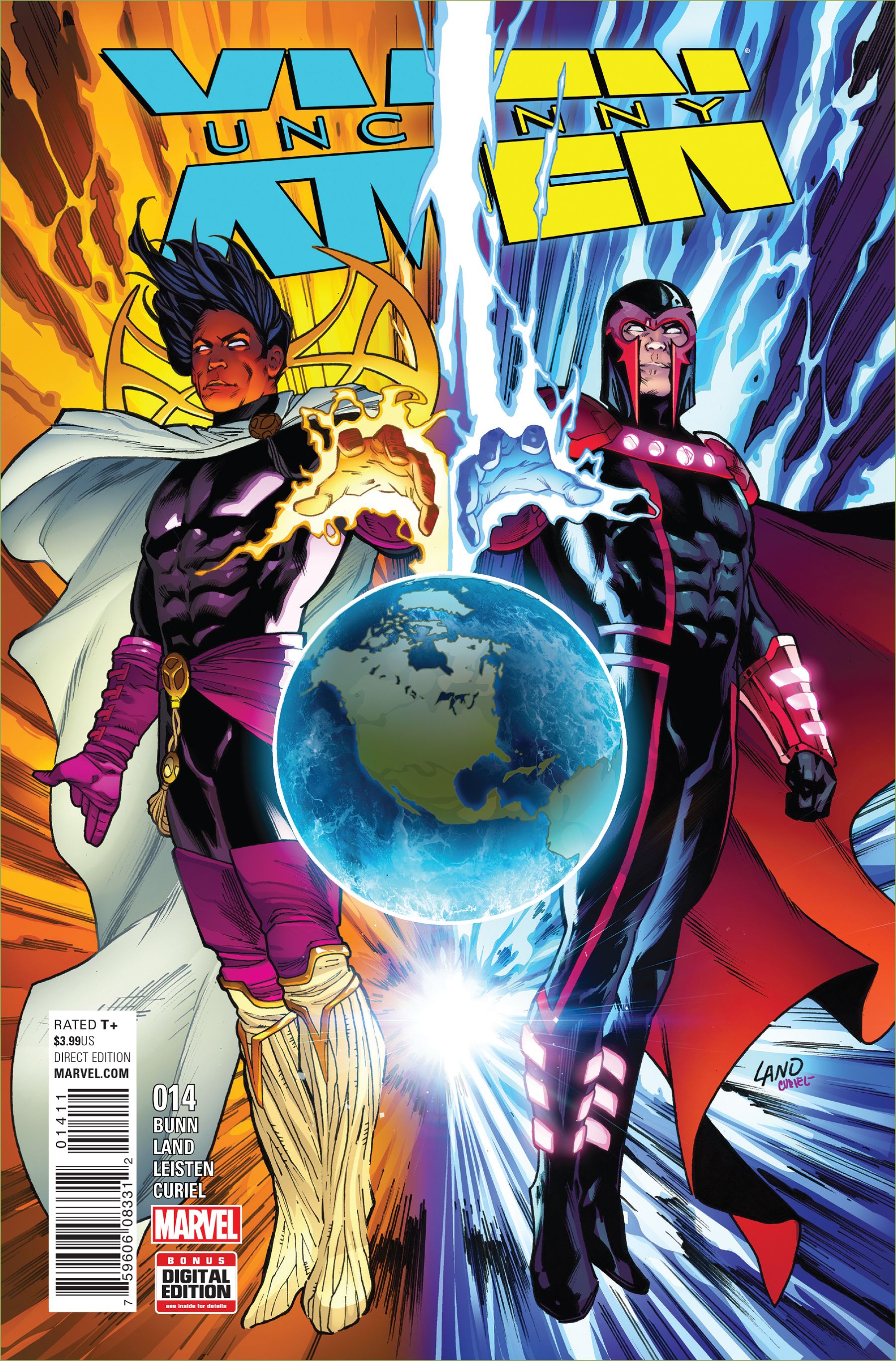 Uncanny X-Men #14 cover by Greg Land and Nolan Woodard