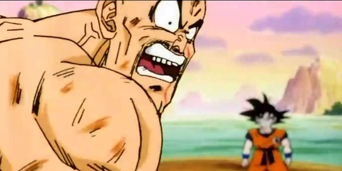 Nappa shocked over Goku's strength in Dragon Ball Z