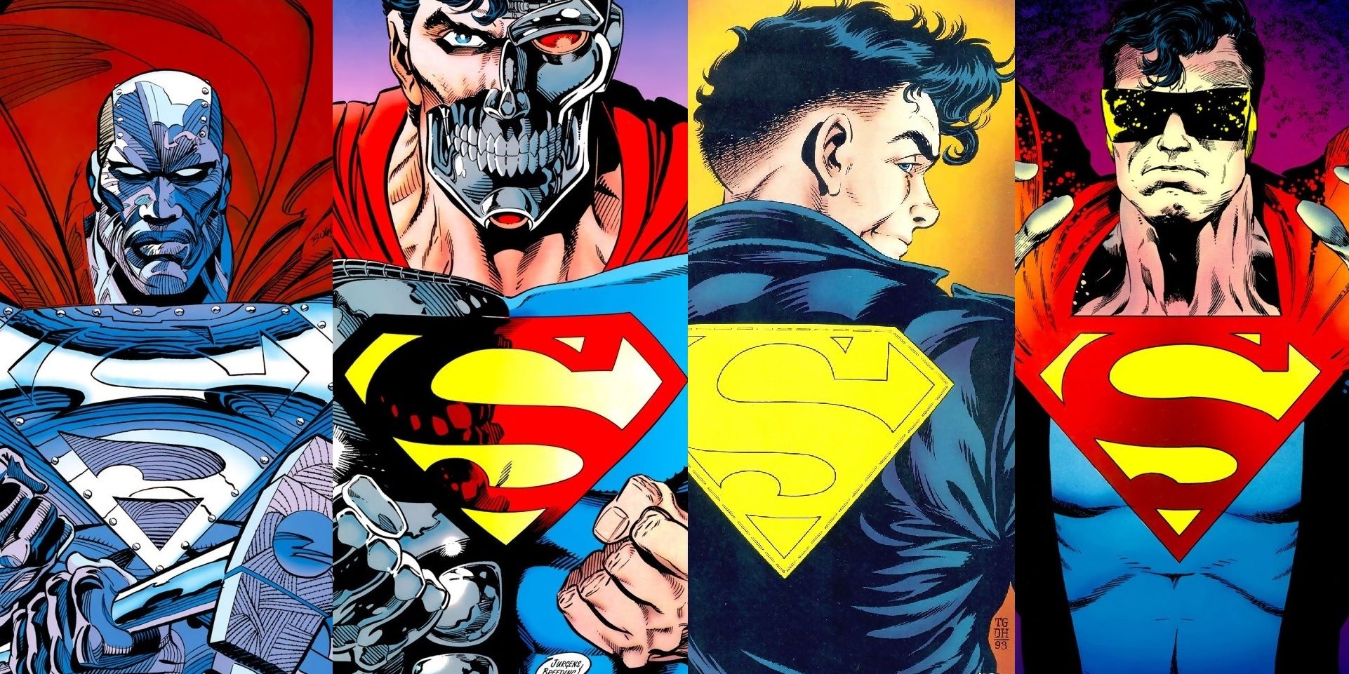 Steel, the Cyborg Superman, Superboy and the Eradicator