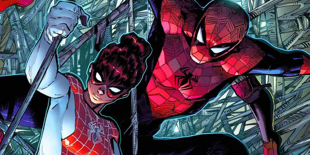 An image of Spider-Man and his daughter from Spider-Man: Renew Your Vows