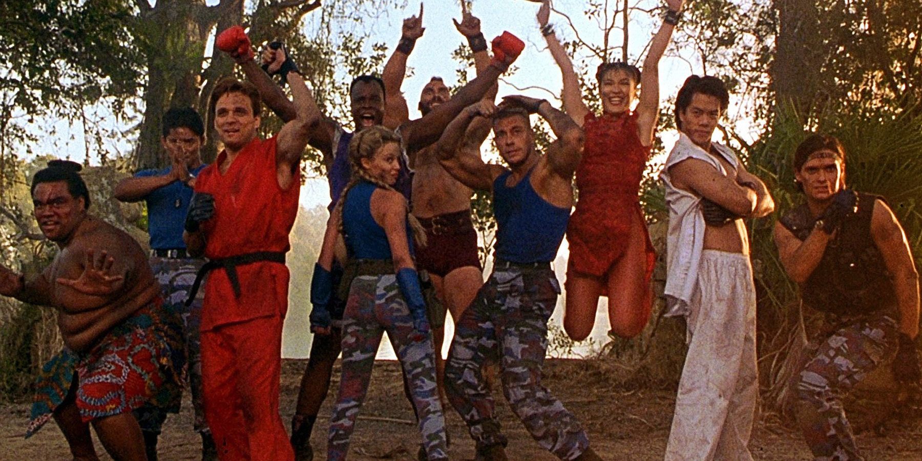 The cast of the Street Fighter movie strike martial art stances