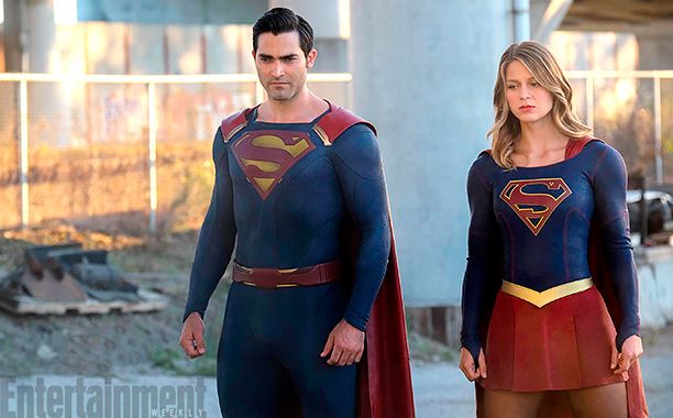Supergirl The Last Children of Krypton Season 2, Ep 2 Tyler Hoechlin as Superman and Melissa Benoist as Supergirl