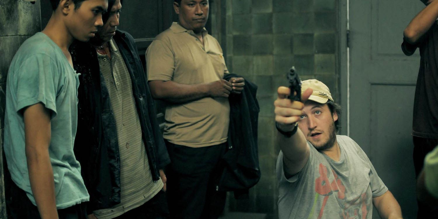 Gareth Evans directing a scene from the set of The Raid