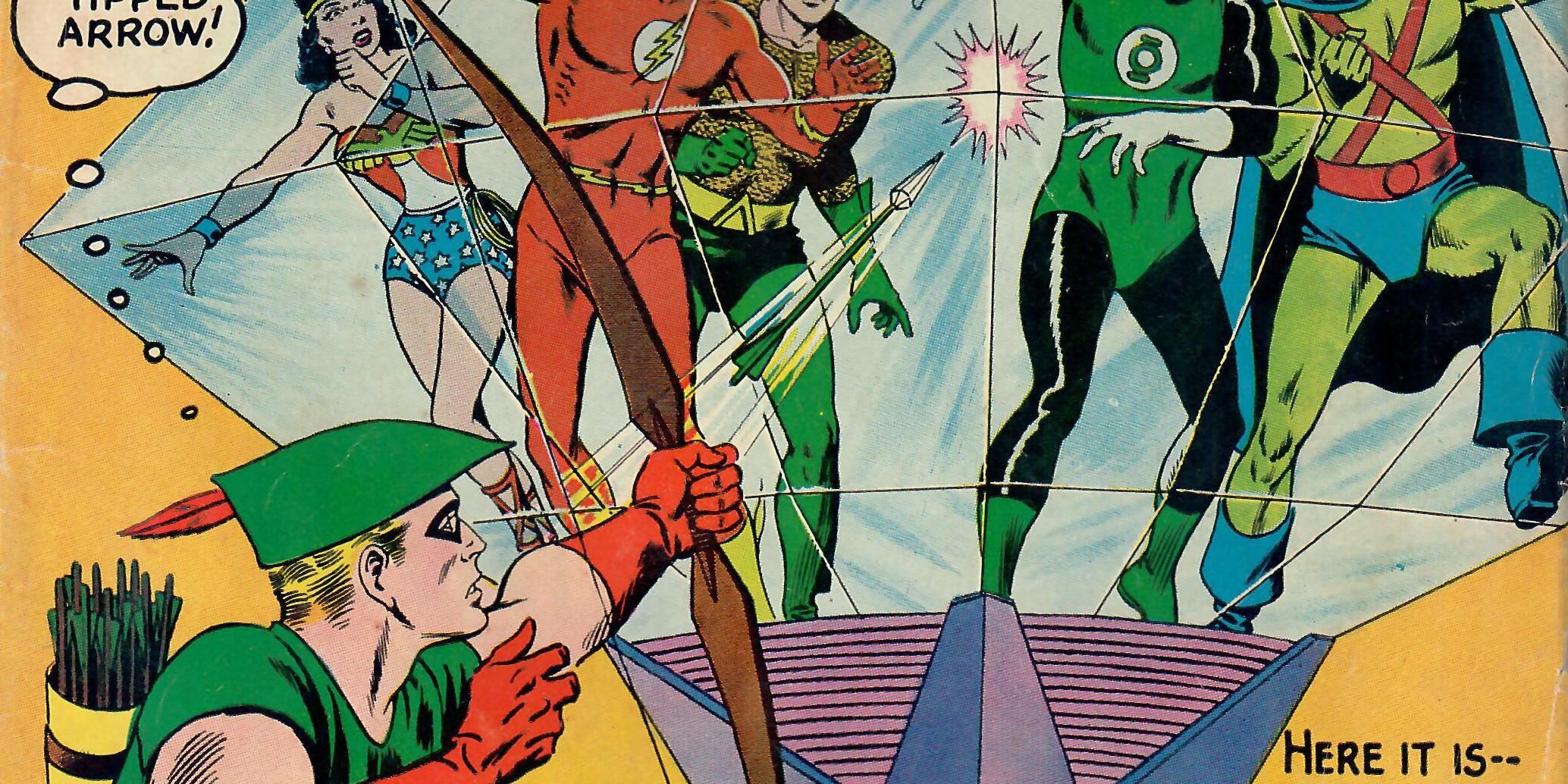 Green Arrow saves the Justice League, by Mike Sekowsky and Murphy Anderson
