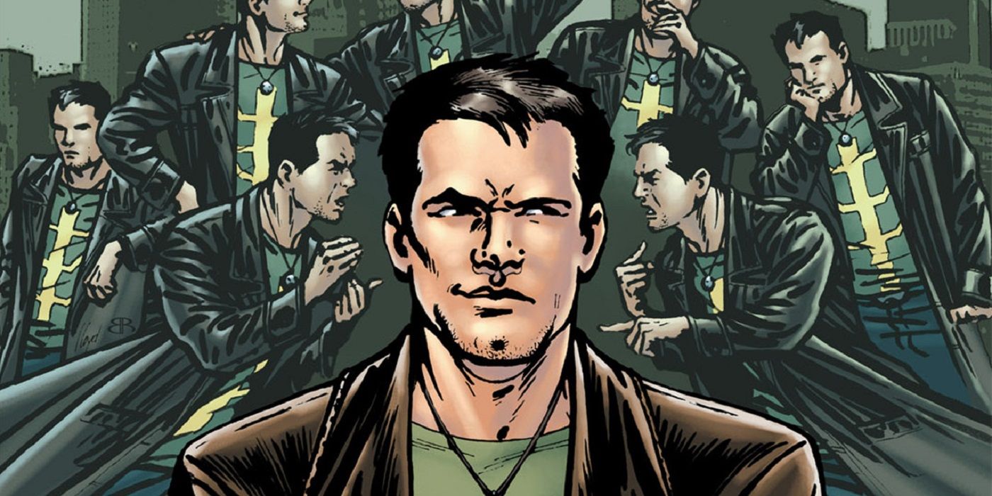 Jamie Madrox/Multiple Man surrounded by his bickering duplicates on a cover page.