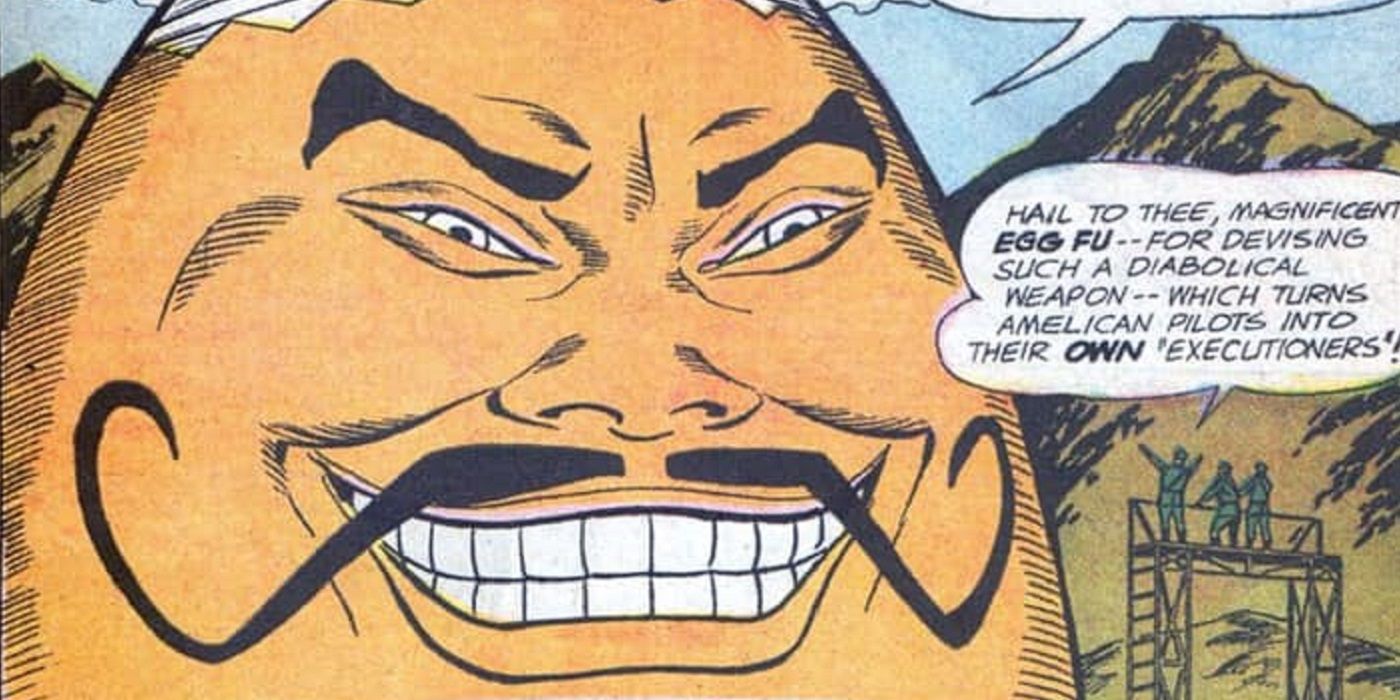 Egg-Fu, the ovoid racist stereotype, in DC Comics