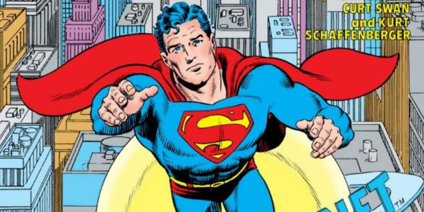 Superman flies away from the Daily Planet in DC Comics
