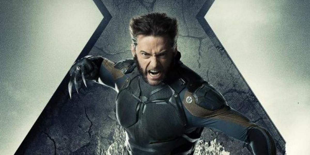 wolverine with his metal claws in a poster for days of future past