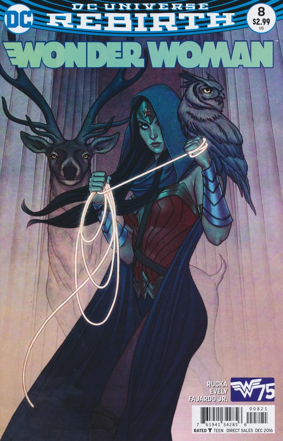 Wonder Woman #8 variant cover by Jenny Frison.