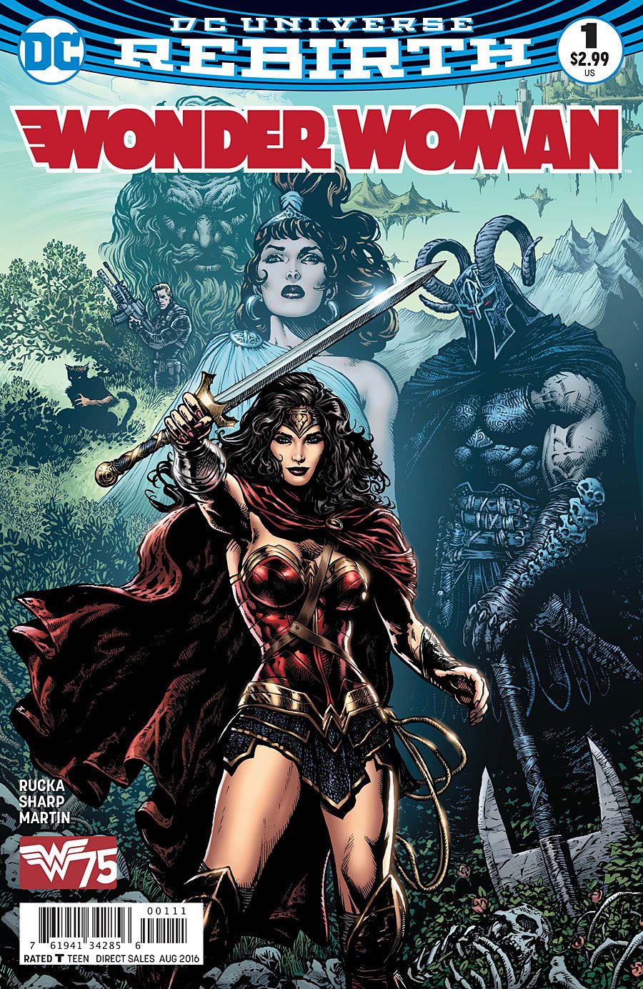 Wonder Woman #1 cover by Liam Sharp.