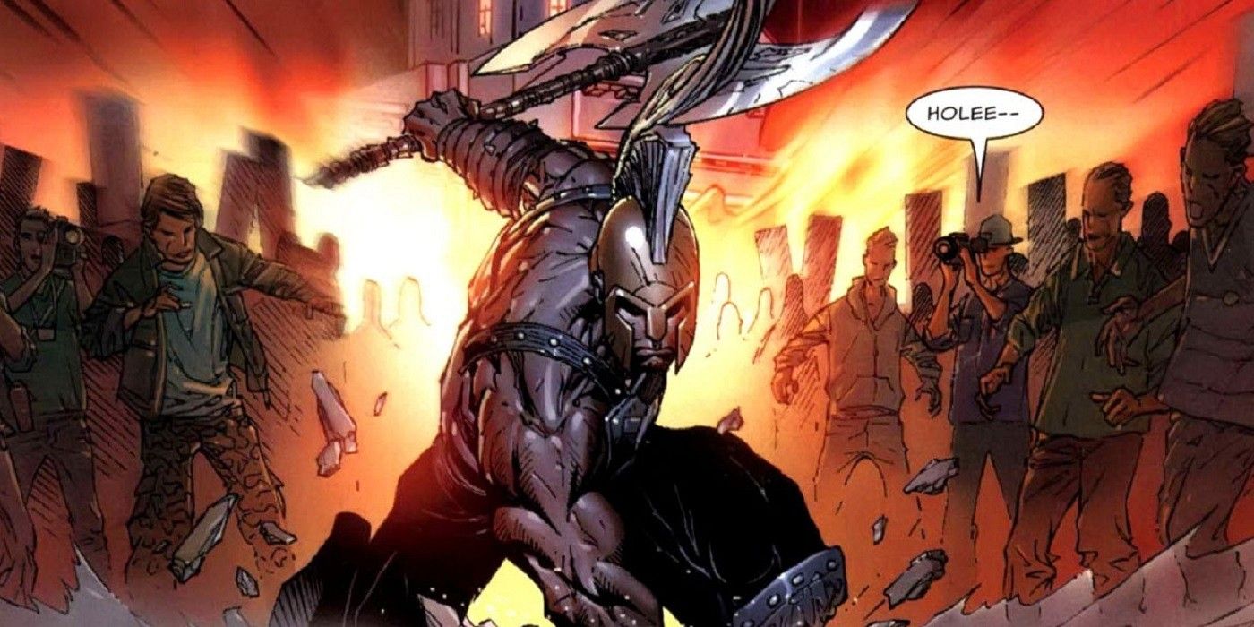 Ares pulls of a superhero landing in Marvel Comics