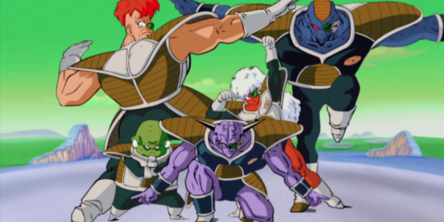 The Ginyu Force poses in Dragon Ball Z