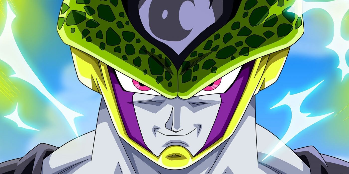 Perfect Cell smiling in Dragon Ball Z