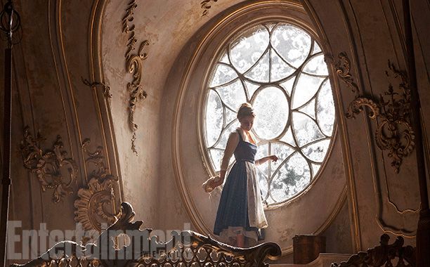 Beauty and the Beast (2017) Belle (Emma Watson) in the Ballroom of the Beast&#039;s castle.