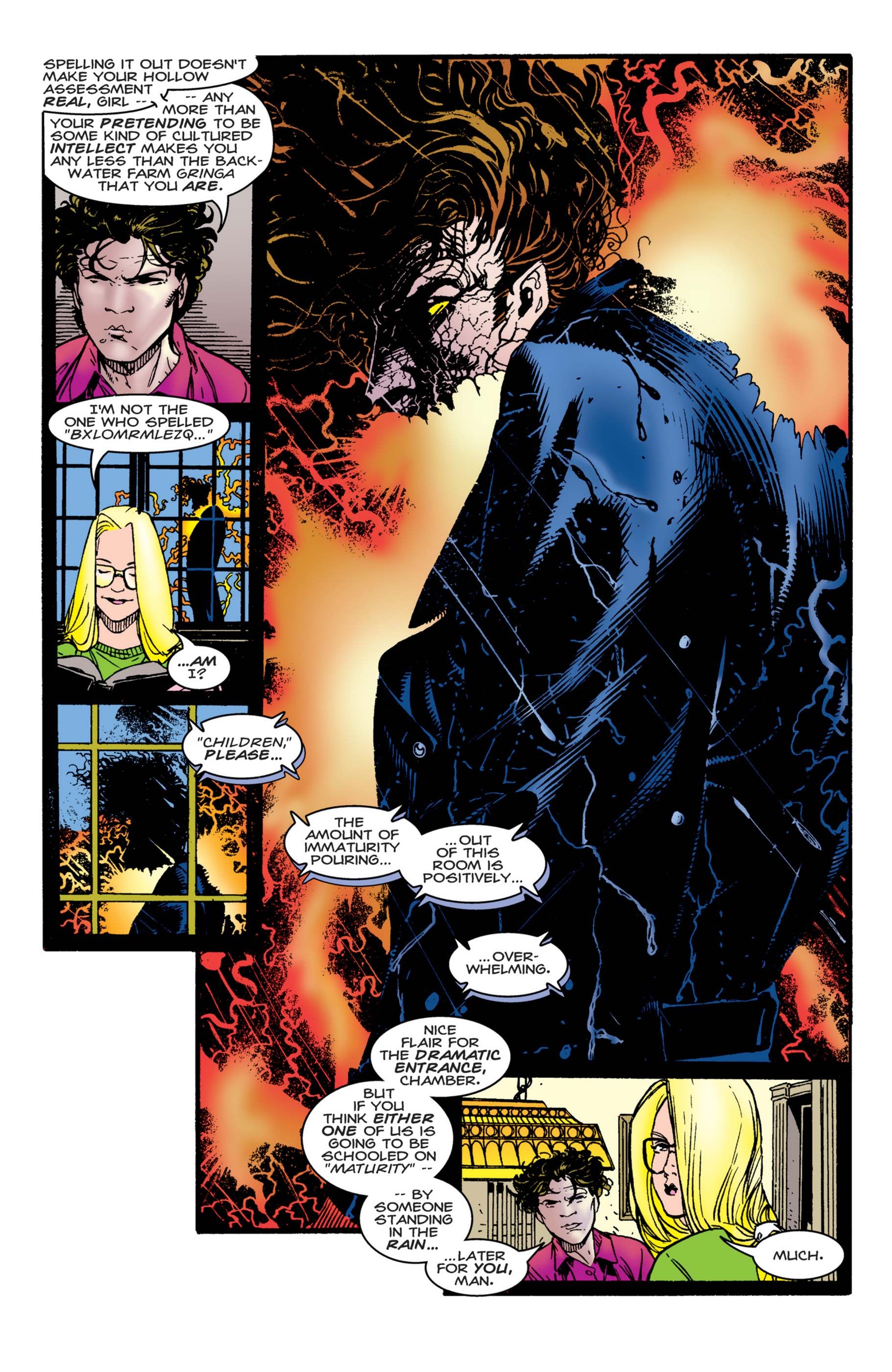 Skin, Husk and Chamber in 1994&#039;s Generation X #2; art by Chris Bachalo, Mark Buckingham and Steve Buccellato