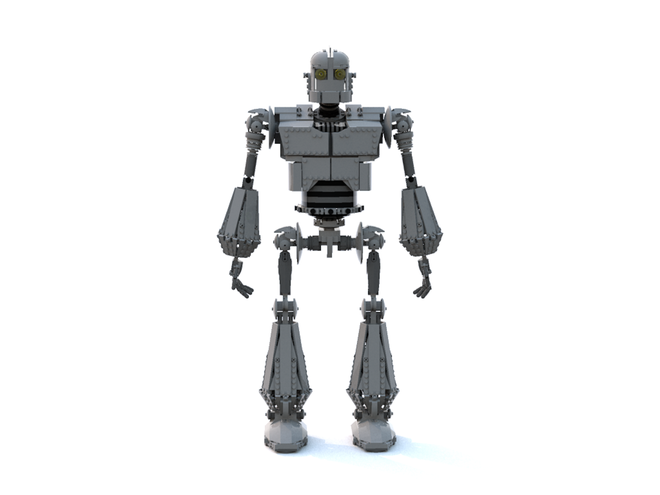 Front view of a new LEGO Ideas pitch for an Iron Giant set