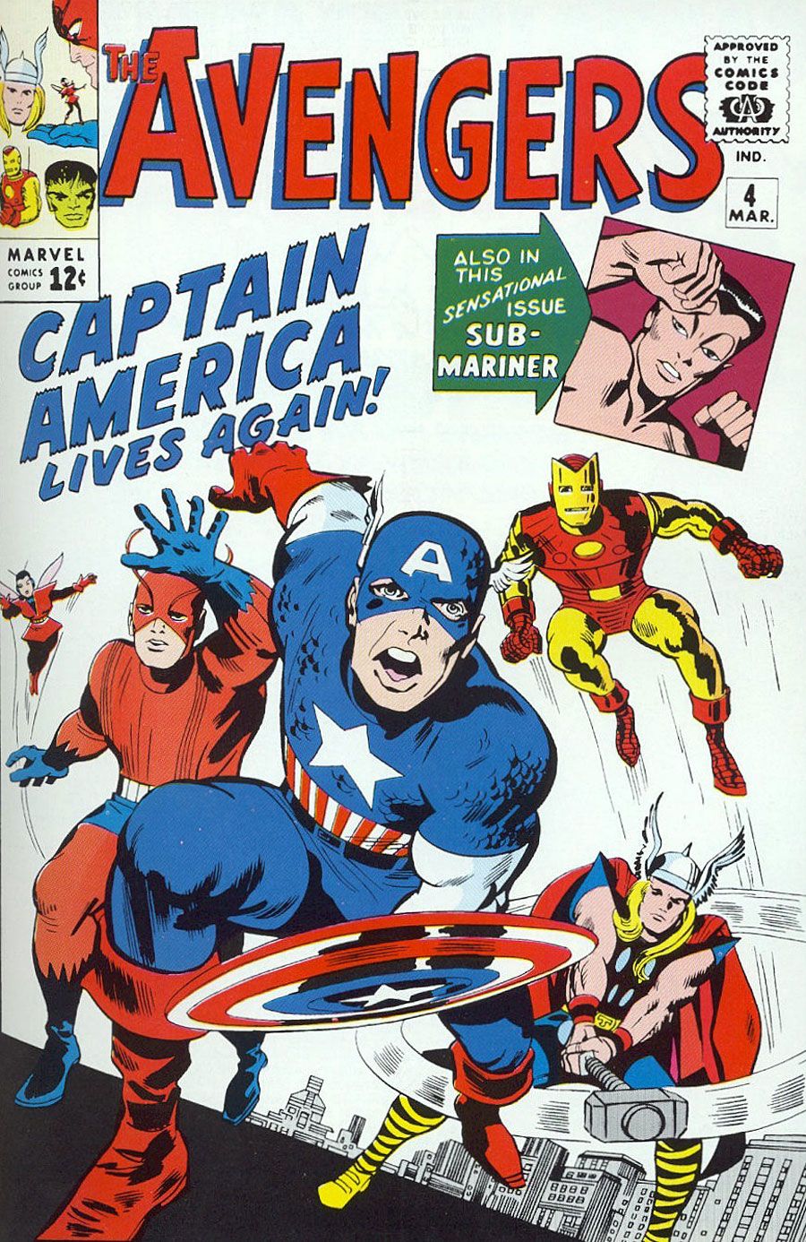 Jack Kirby&#039;s cover for the original Avengers #4