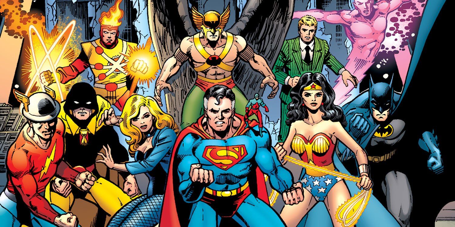 The JLA and JSA, by George Perez and Mike DeCarlo