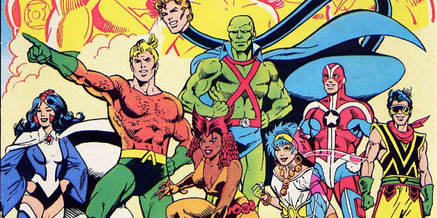 Justice League Detroit Featuring Aquaman, Martian Manhunter, Vixen, Steel, Vibe, And Zatanna
