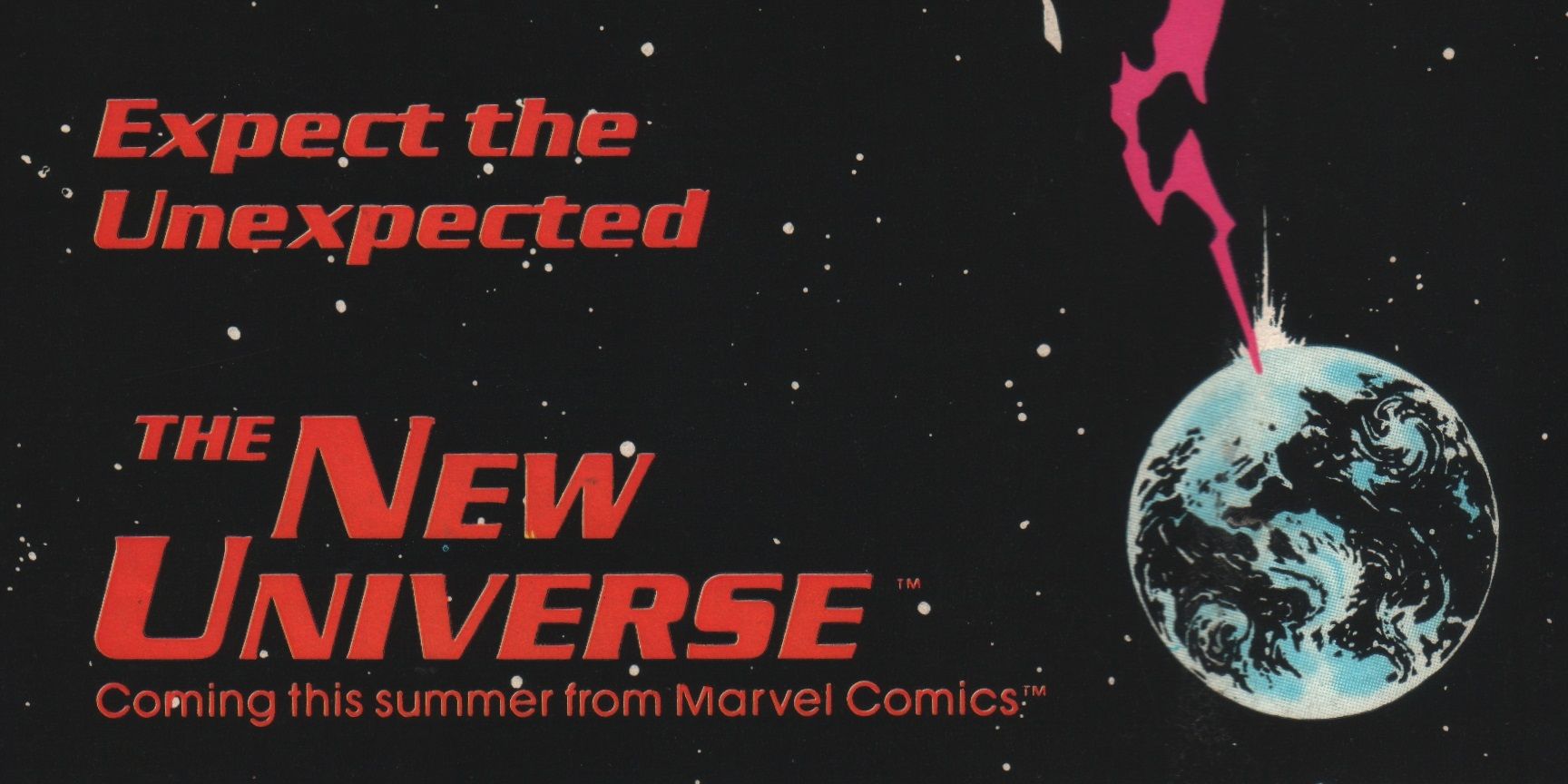 1986 ad for the New Universe