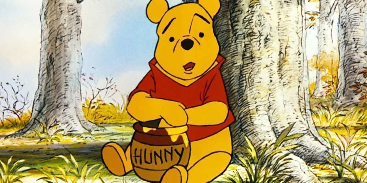 Winnie the Pooh with honey