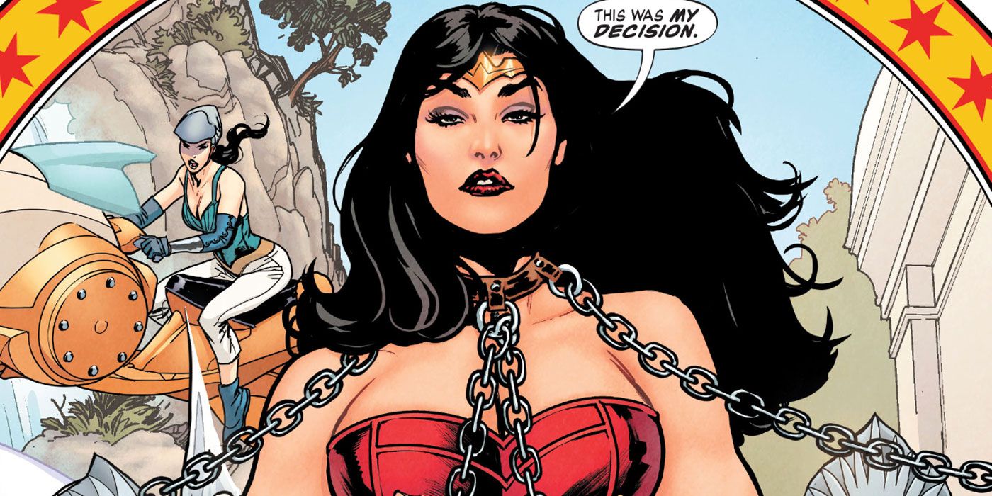 Wonder Woman chained up in Wonder Woman: Earth One
