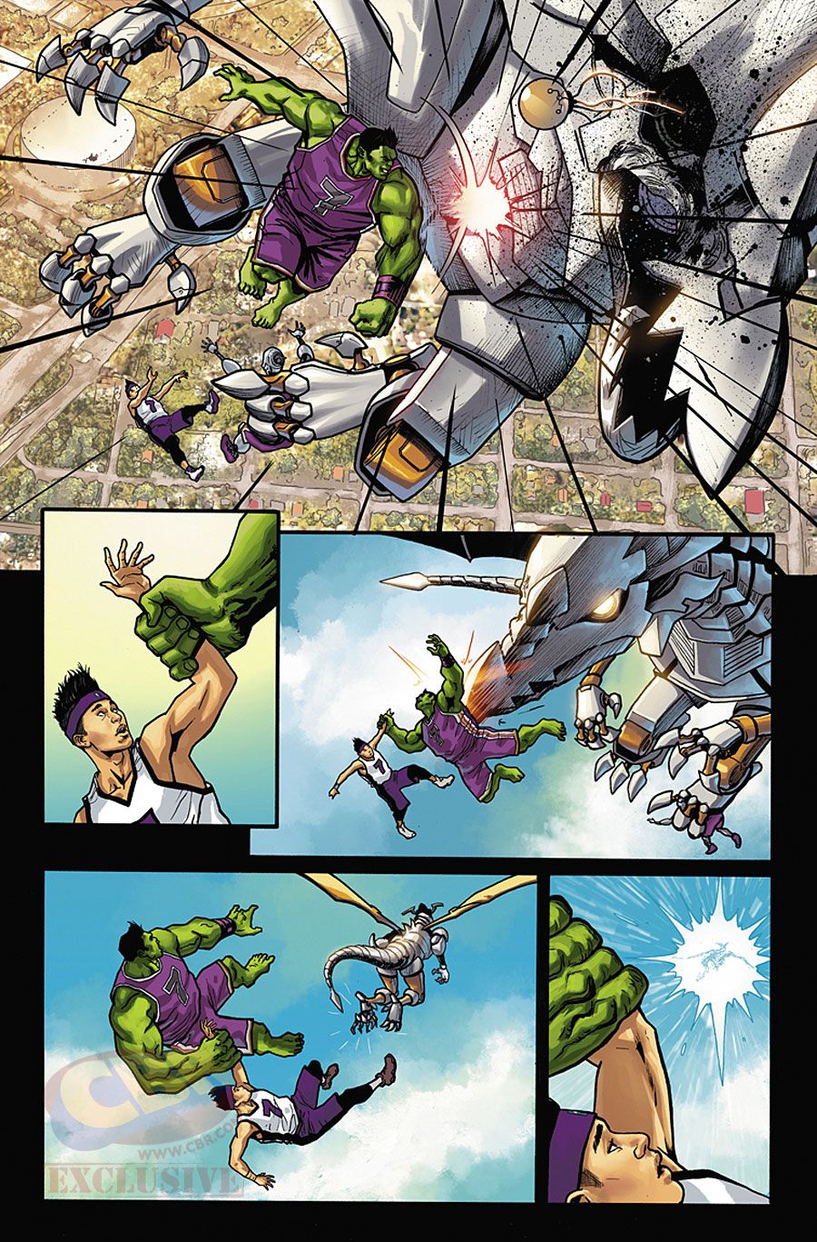 EXCLUSIVE ART: German Peralta and Jay David Ramos&#039;s art from Amadeus Chos&#039; team-up with Jeremy Lin in Totally Awesome Hulk #14