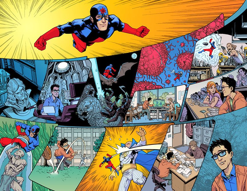 Justice League of America: The Atom Rebirth interior art