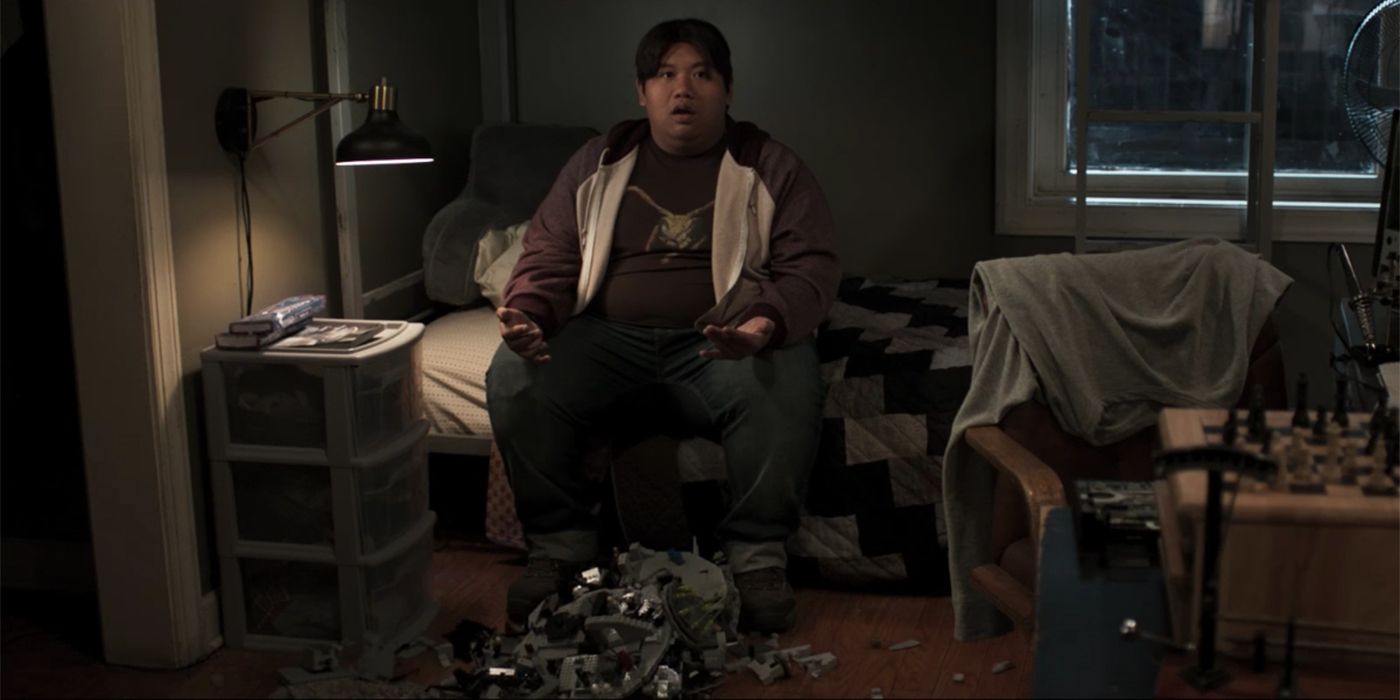 Ned Leeds dropping his Lego Death Star in Spider-Man: Homecoming