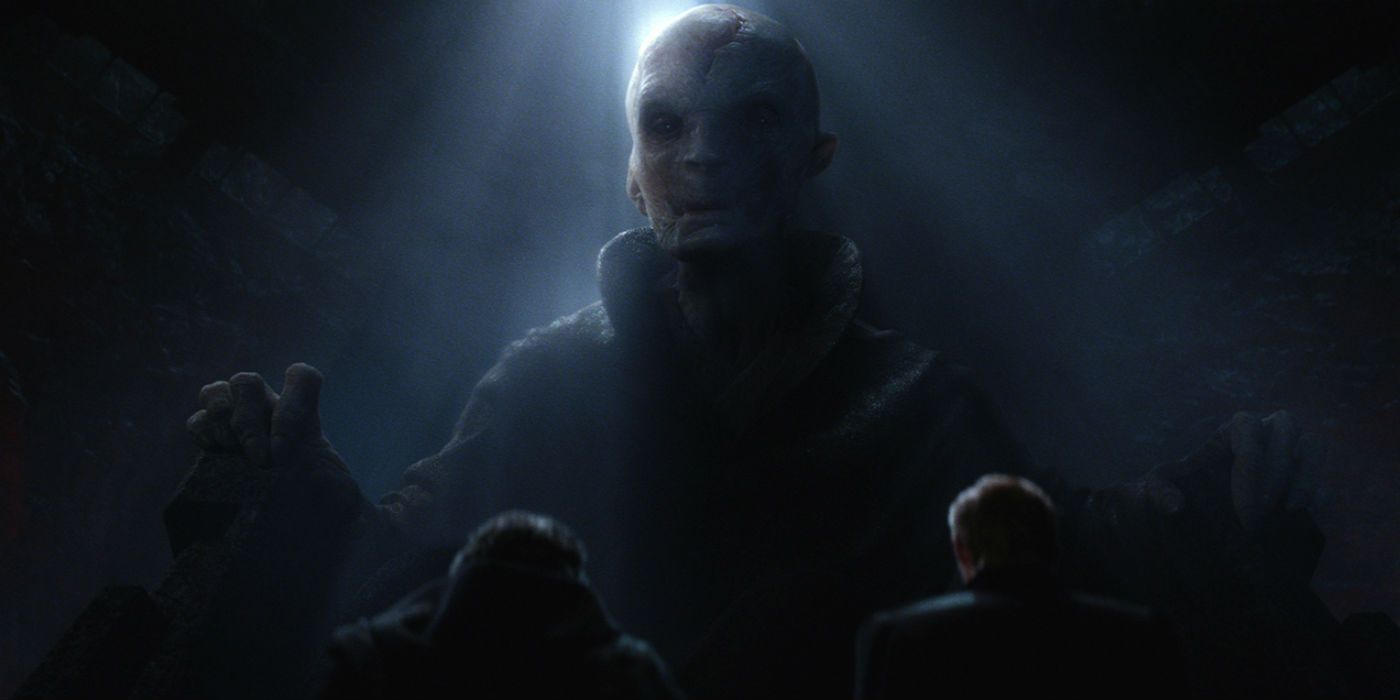 Snoke hologram from The Force Awakens