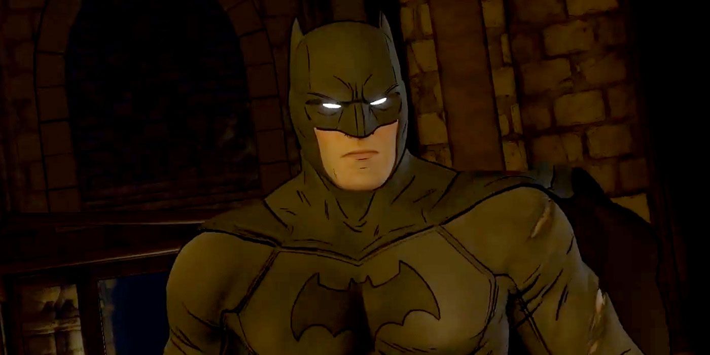 Batman in the prototype Batsuit in Batman The Telltale Series