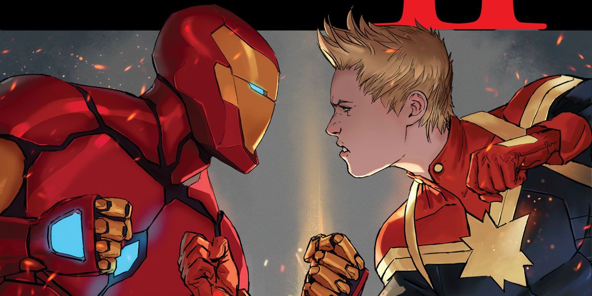 Iron Man faces off with Captain Marvel in Marvel's Civil War II