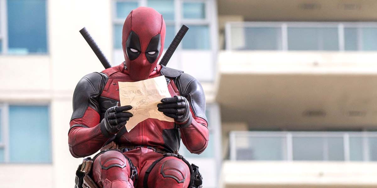 Deadpool Looking At The Picture He Drew In The Deadpool Movie