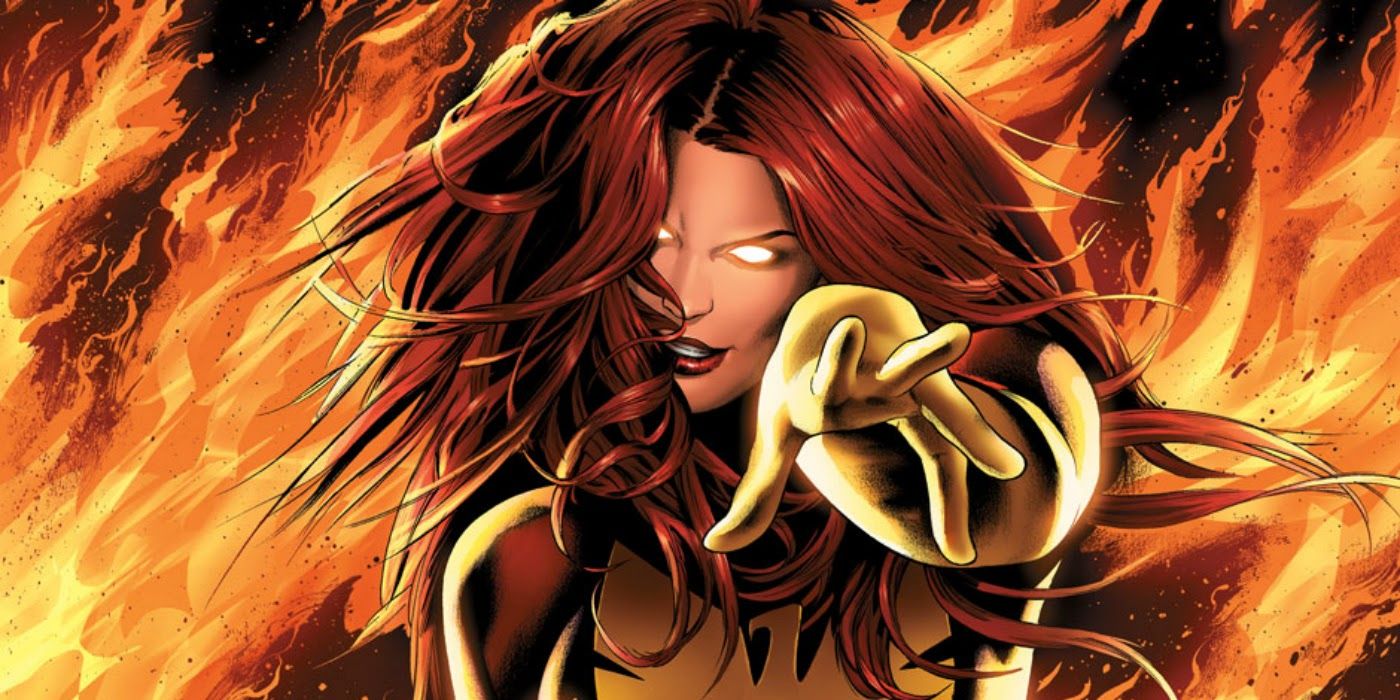 jean grey with the phoenix force smiling