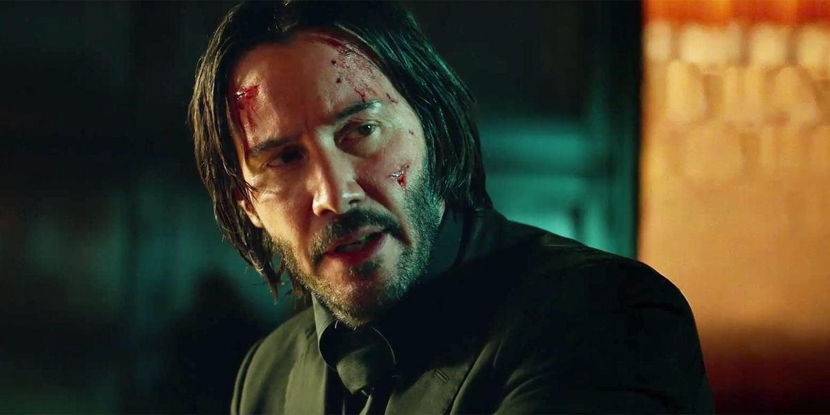 Keanu Reeves injured as John Wick in John Wick: Chapter 2.