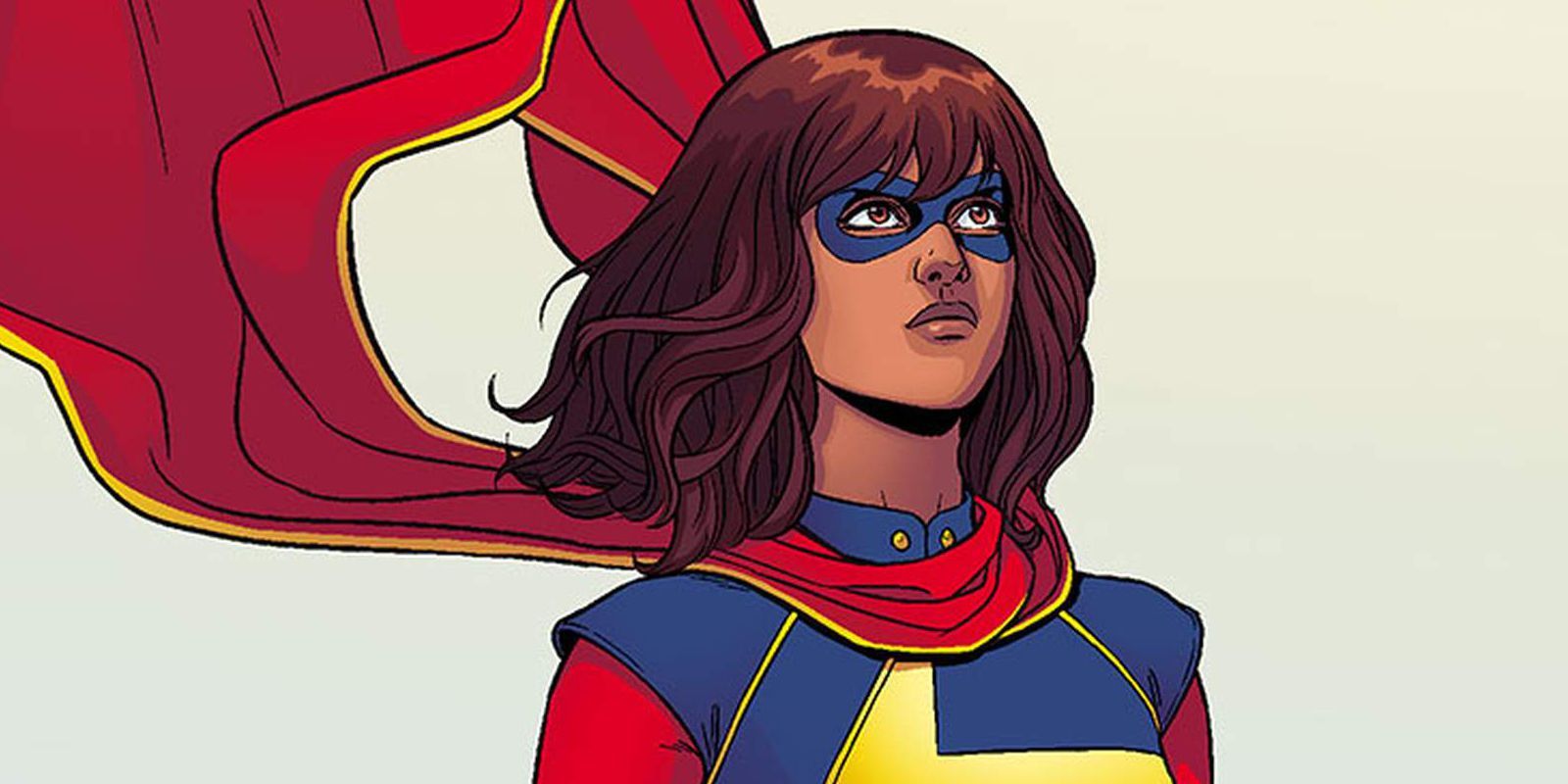 Ms. Marvel poses against a blank background
