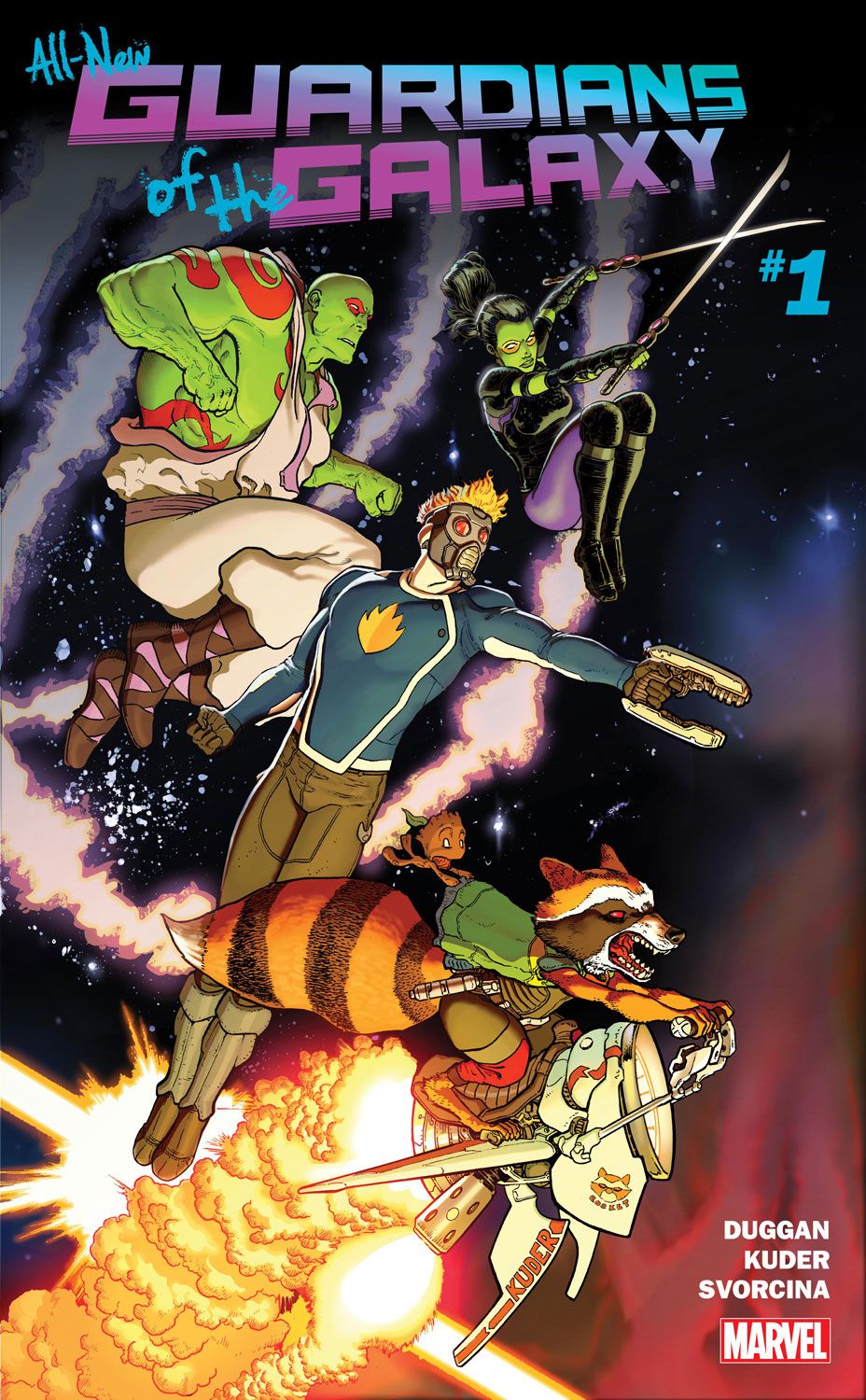 All-New Guardians of the Galaxy #1 cover art by Aaron Kuder