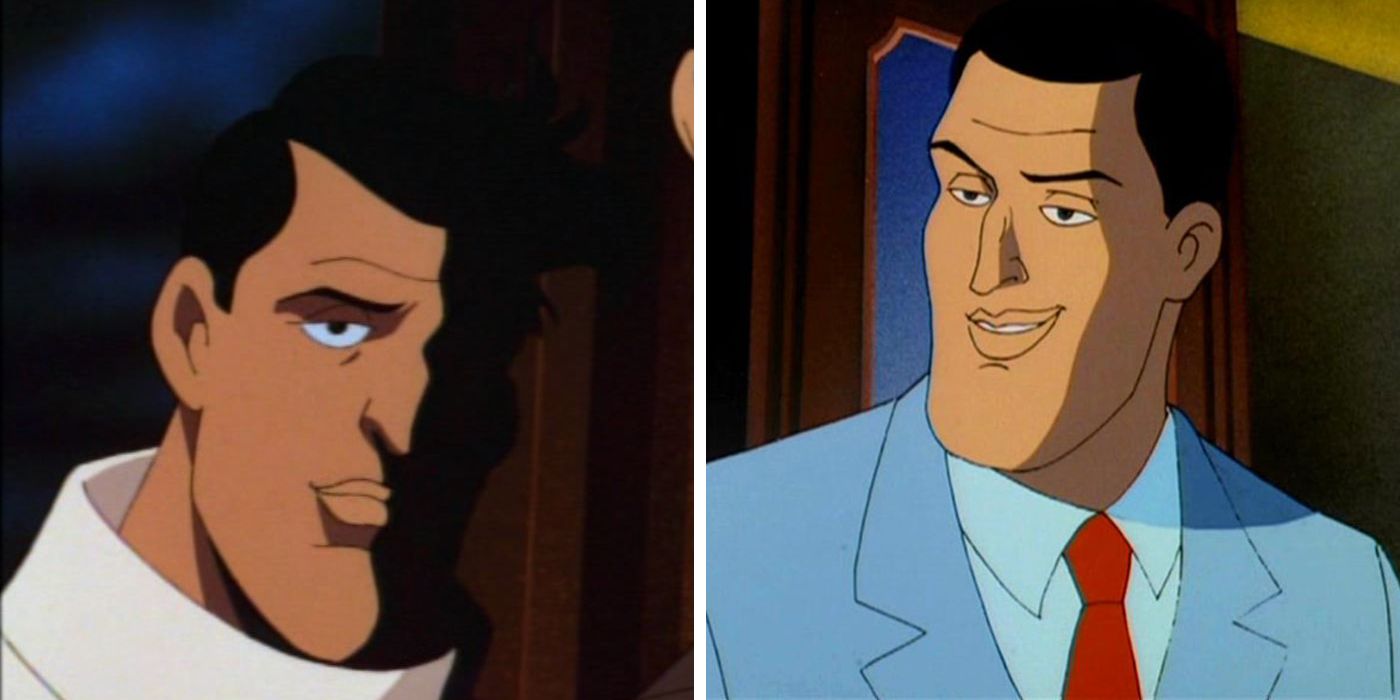 Harvey Dent without his scarred face in Batman: The Animated Series