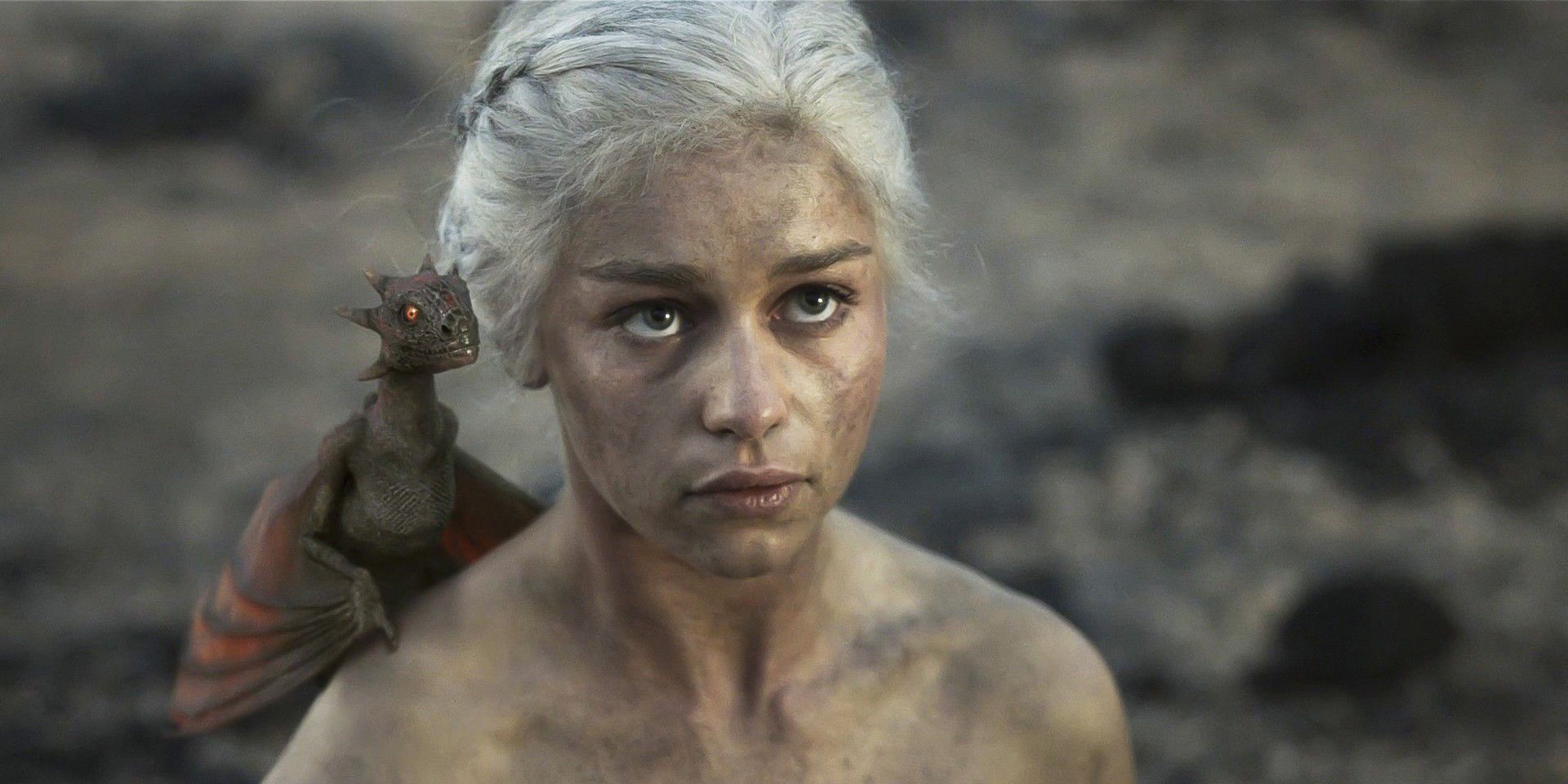 Daenerys Targaryen And Hatchling Drogon on HBO's Game of Thrones