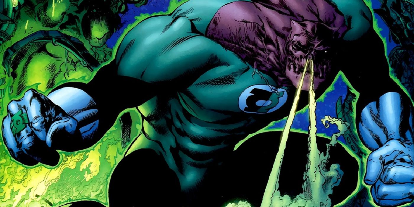 Green Lantern Kilowog shoots green vapor out his nose in DC Comics
