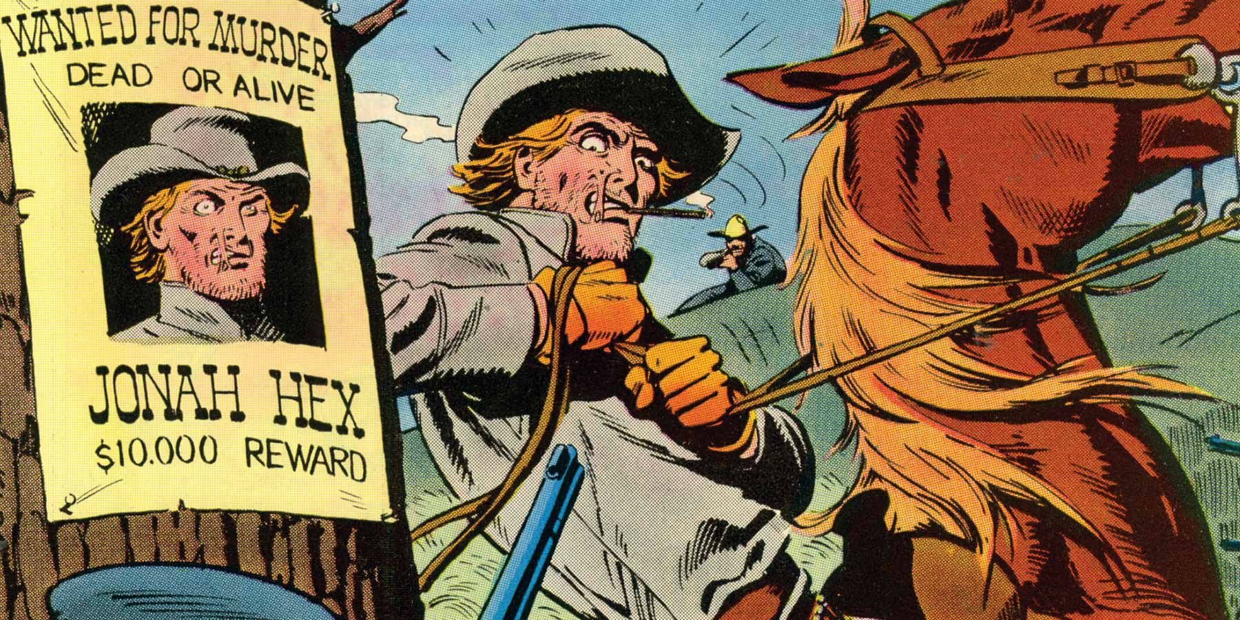 Jonah Hex rides a horse in DC Comics
