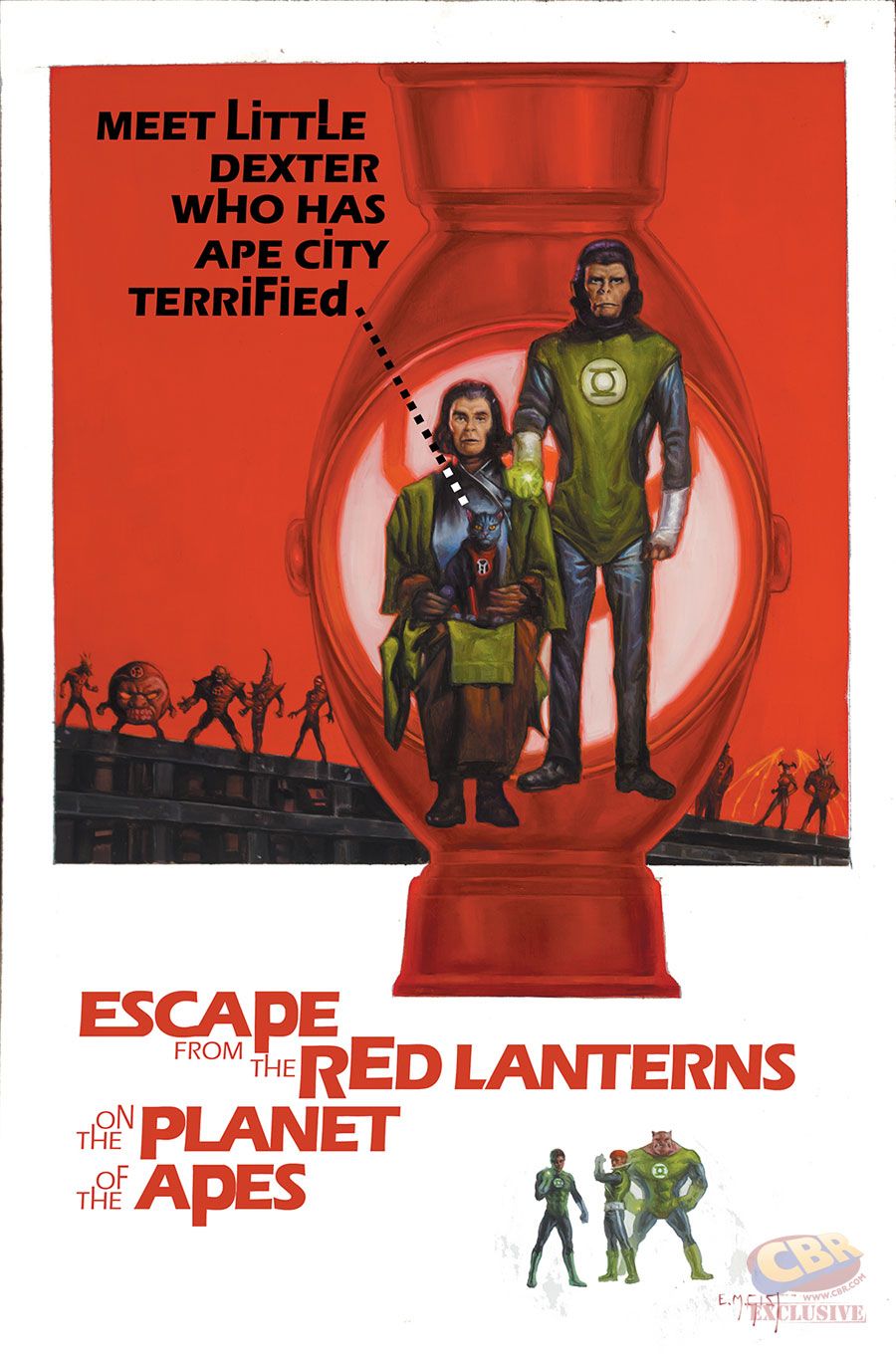Planet of the Apes/Green Lantern #3 movie poster variant