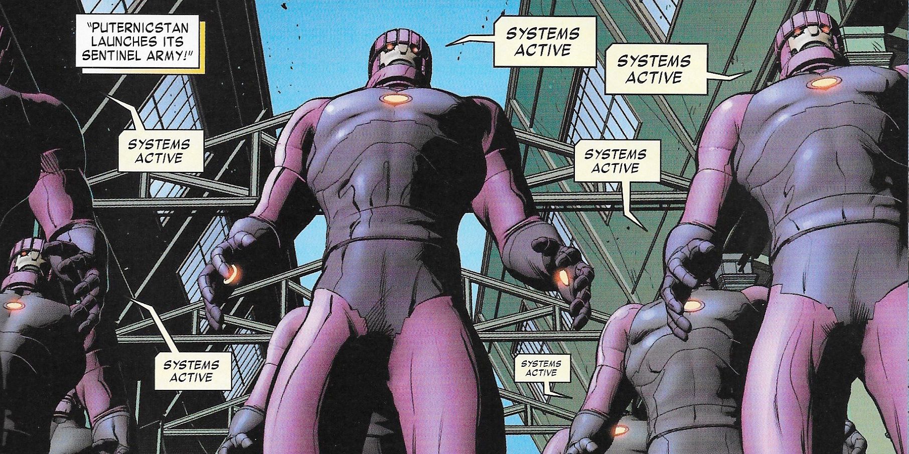 An image Puternicstan Sentinels from the X-Men comics