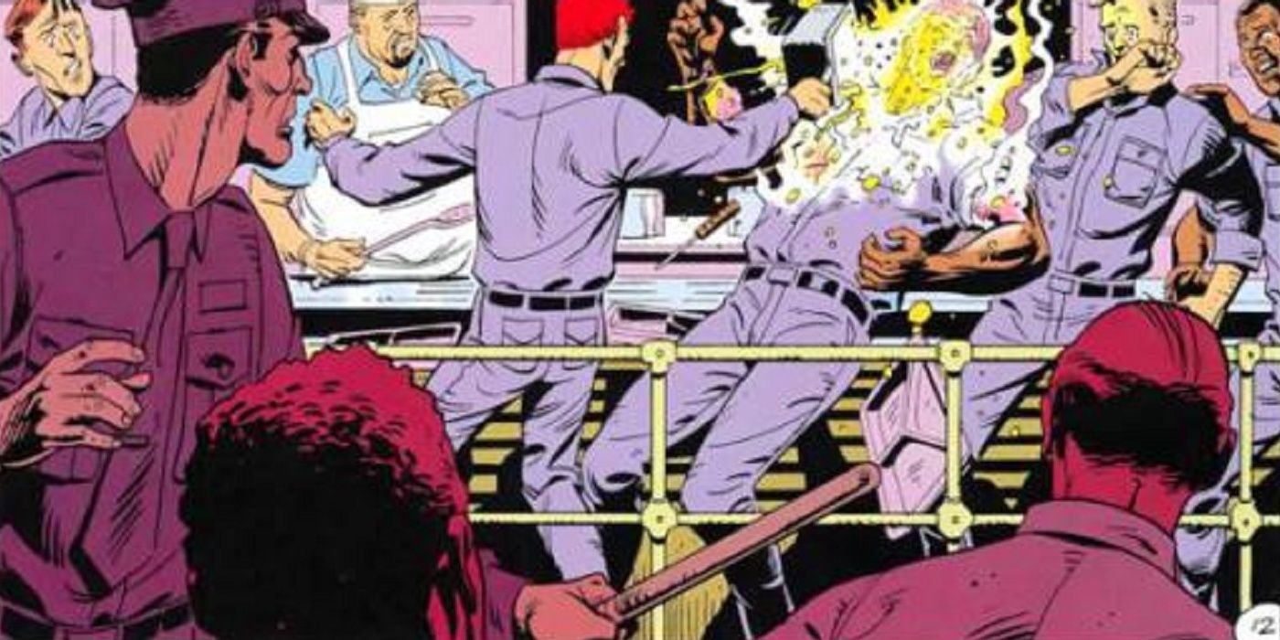 Rorschach Attacks Inmate in Watchmen