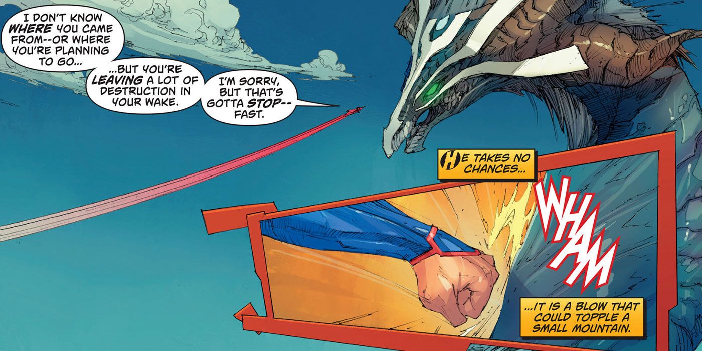 Superman Kills A Kryptonian Dragon