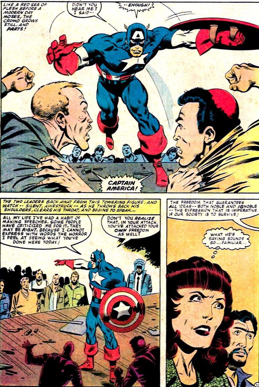Captain America's Stance on Violence in Response to Hate Speech