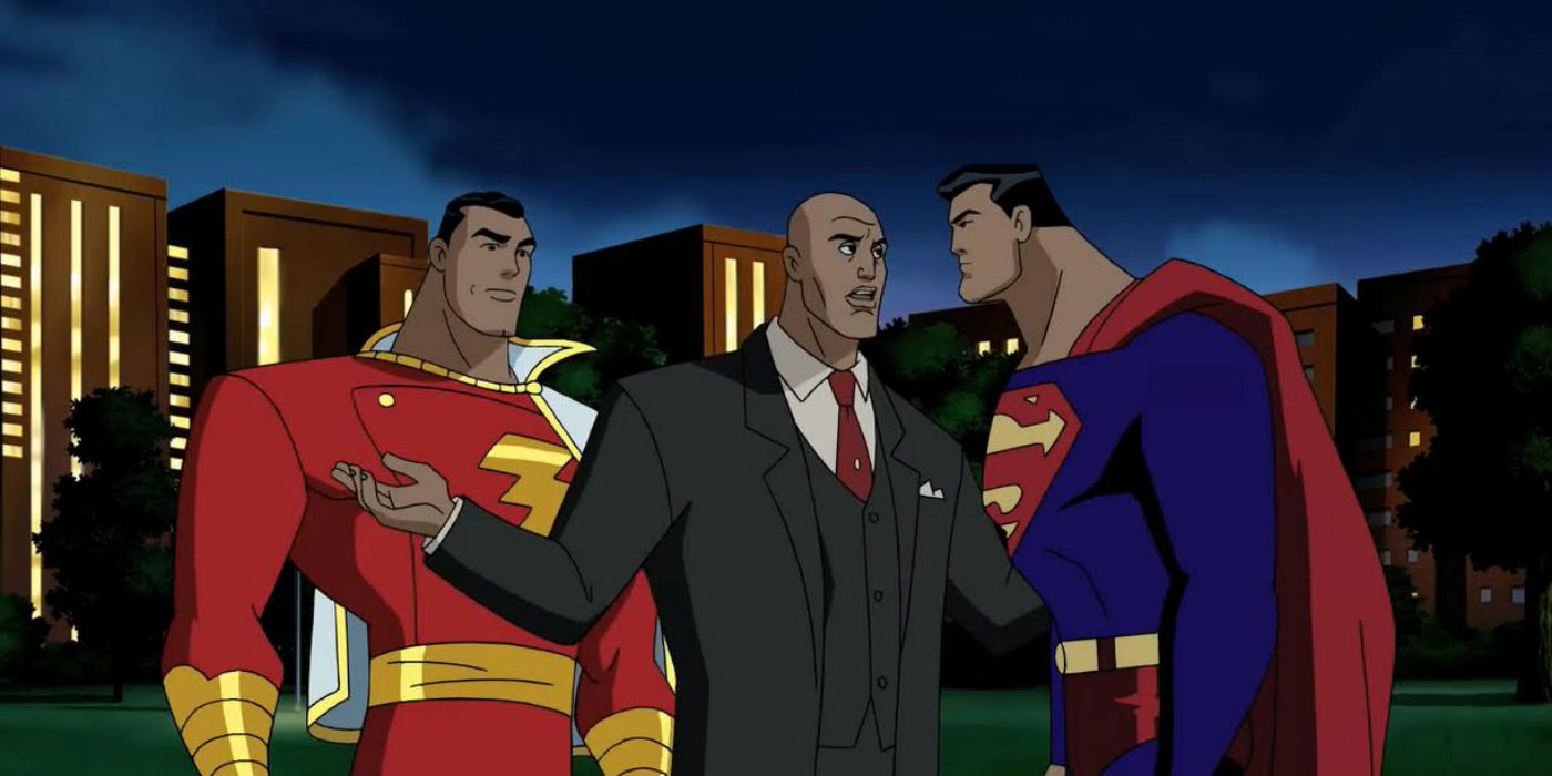 Clash Justice League Unlimited Captain Marvel Superman